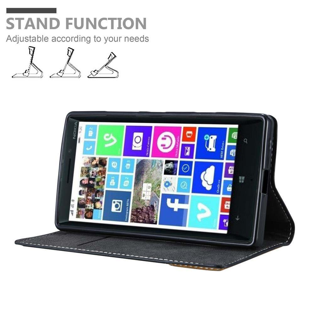 Uno smartphone Nokia in una custodia nera che funge anche da supporto.