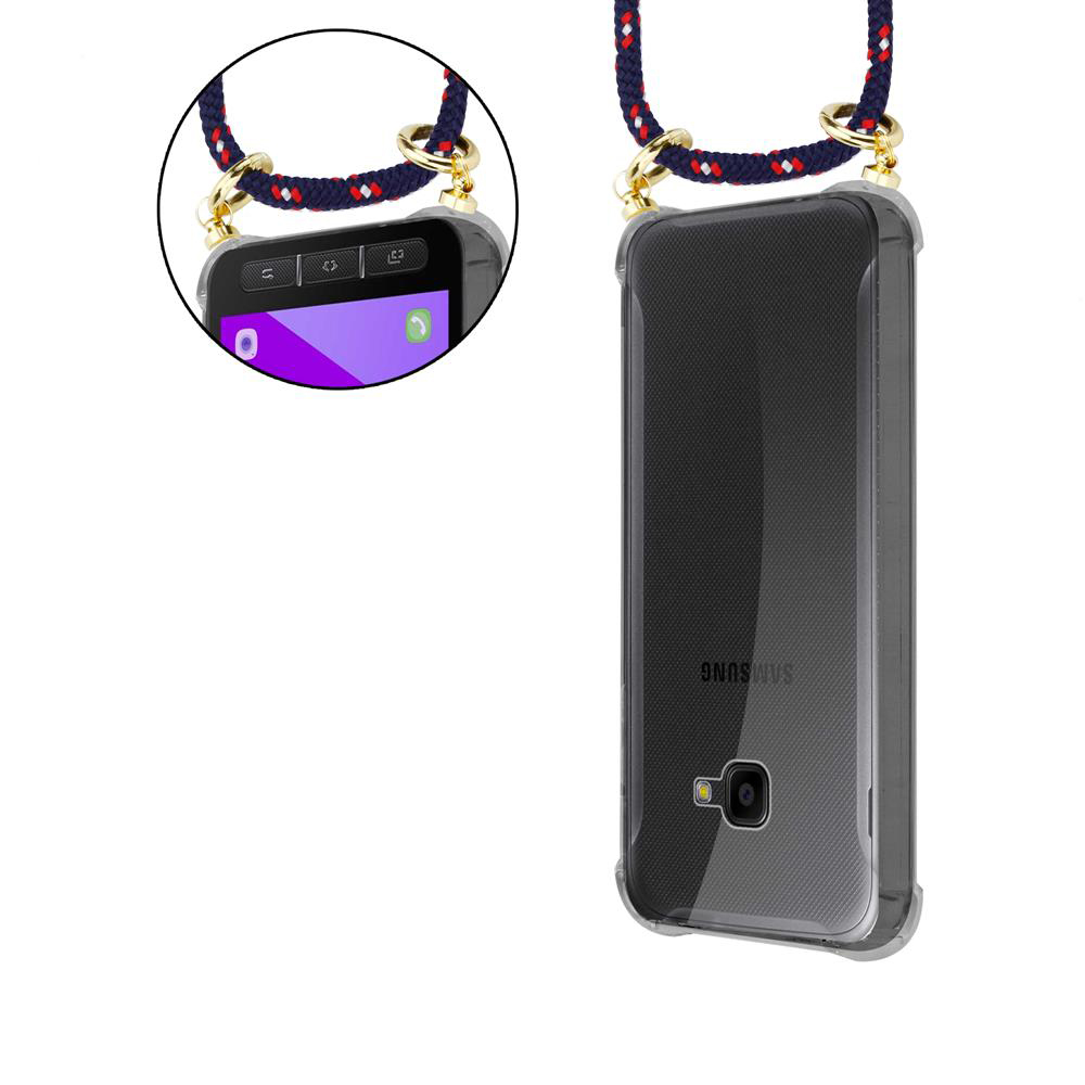 Custodia trasparente con laccetto per smartphone Samsung.