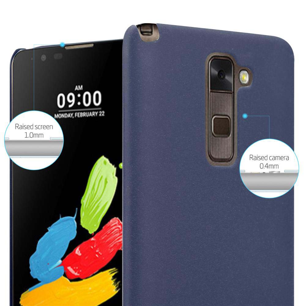 Ein blaues Handycase mit einem Smartphone, das 09:00 Uhr anzeigt.