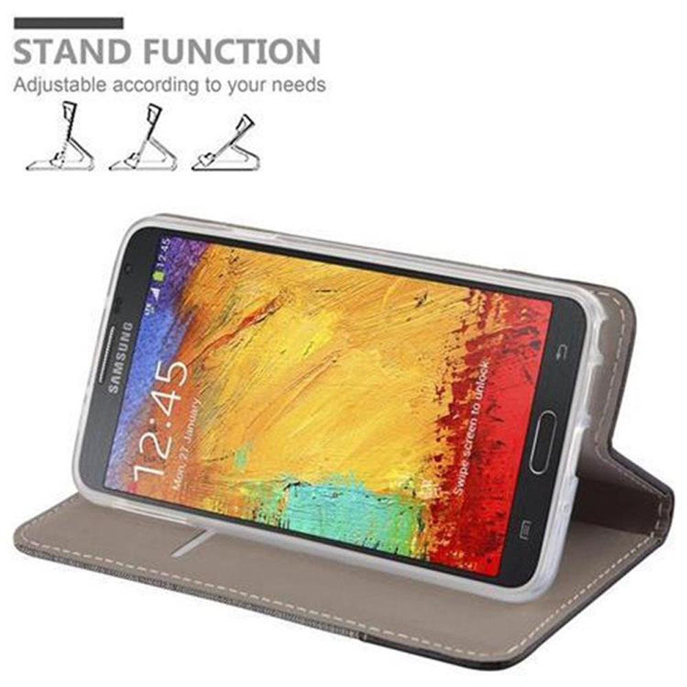 Uno smartphone in una custodia con funzione supporto, ora 12:45.