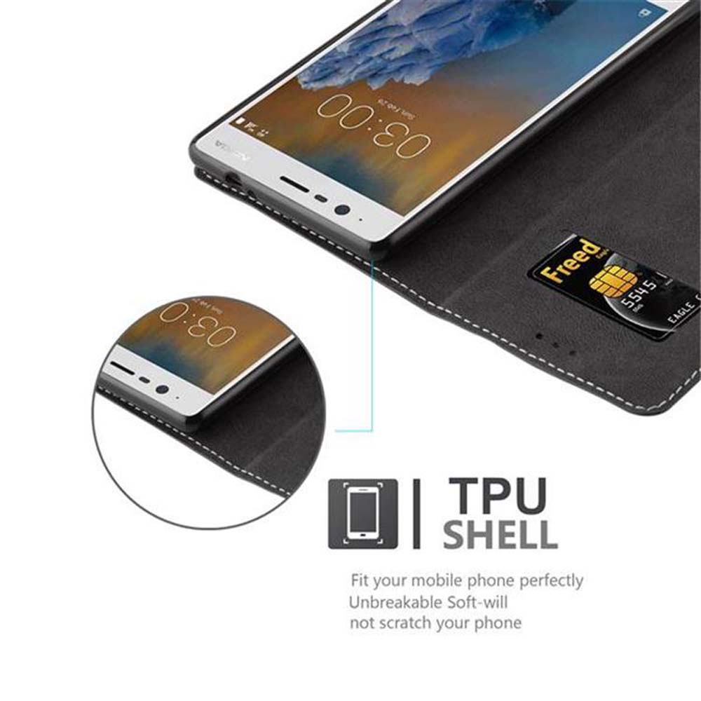 Ein Handy mit Hülle, SIM-Karte und Text mit „TPU SHELL“.