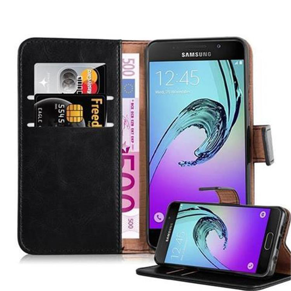 Funda Samsung con ranuras para tarjetas, efectivo y dos teléfonos.