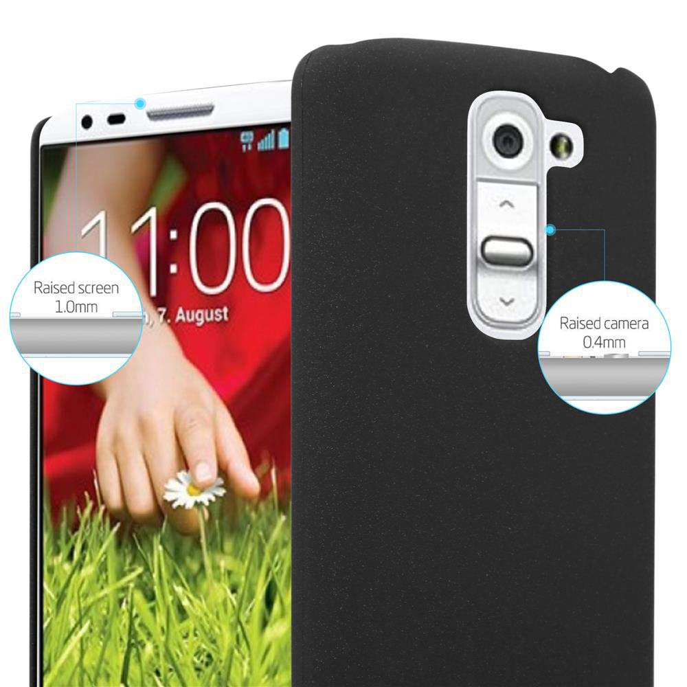 Custodia nera per telefono mostra primo piano dettagli fotocamera e bordo rialzato.