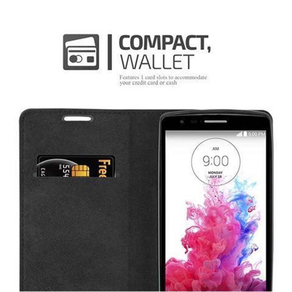 Teléfono inteligente negro con funda tipo billetera que contiene una tarjeta.