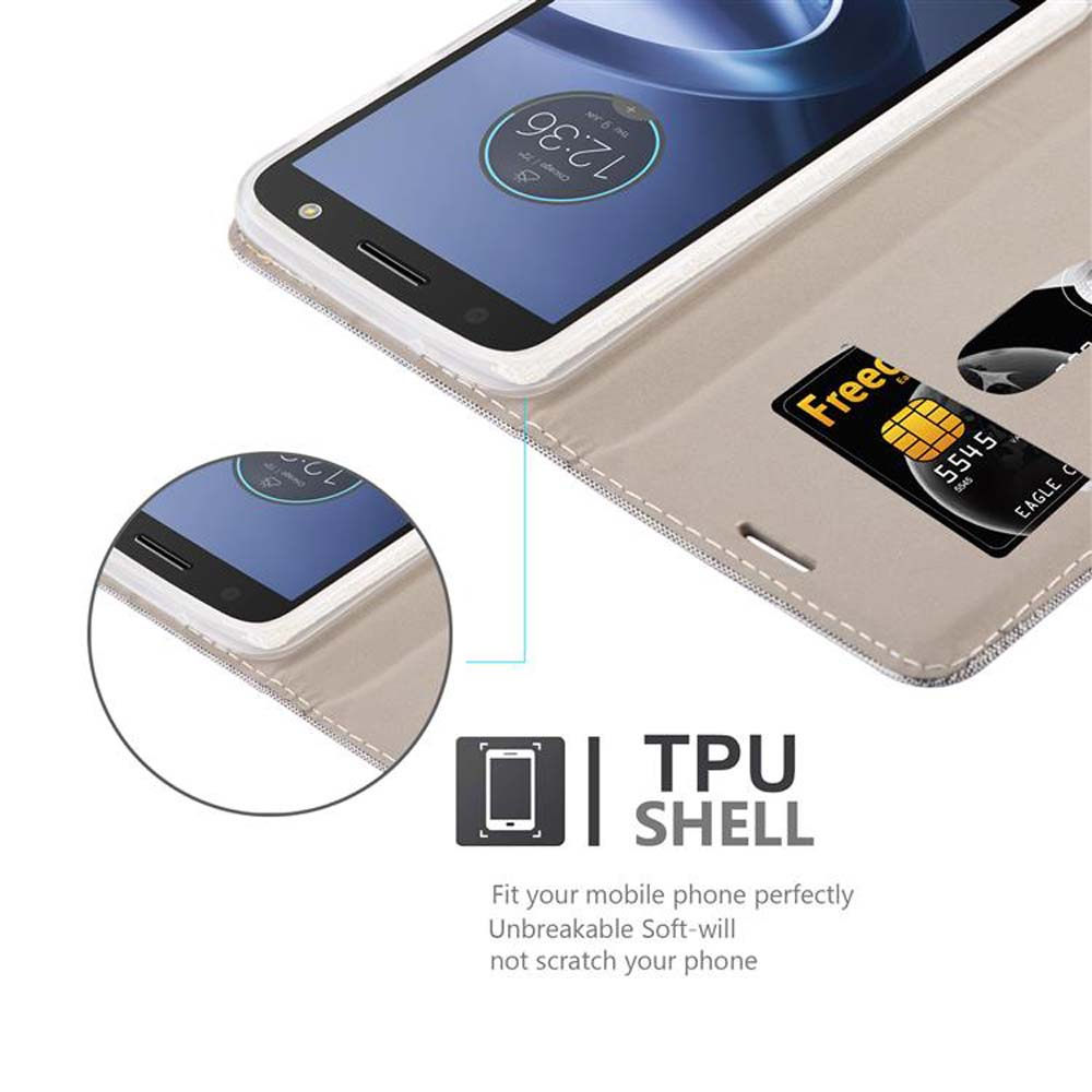 Un cellulare con un portafoglio e una carta di credito.