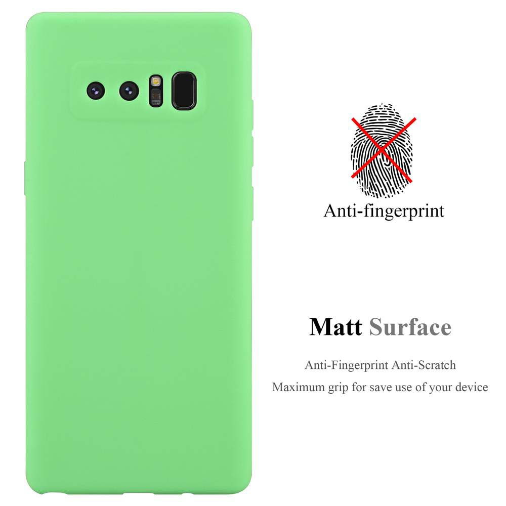 Custodia verde per telefono con ritaglio fotocamera e testo: Matt Surface.