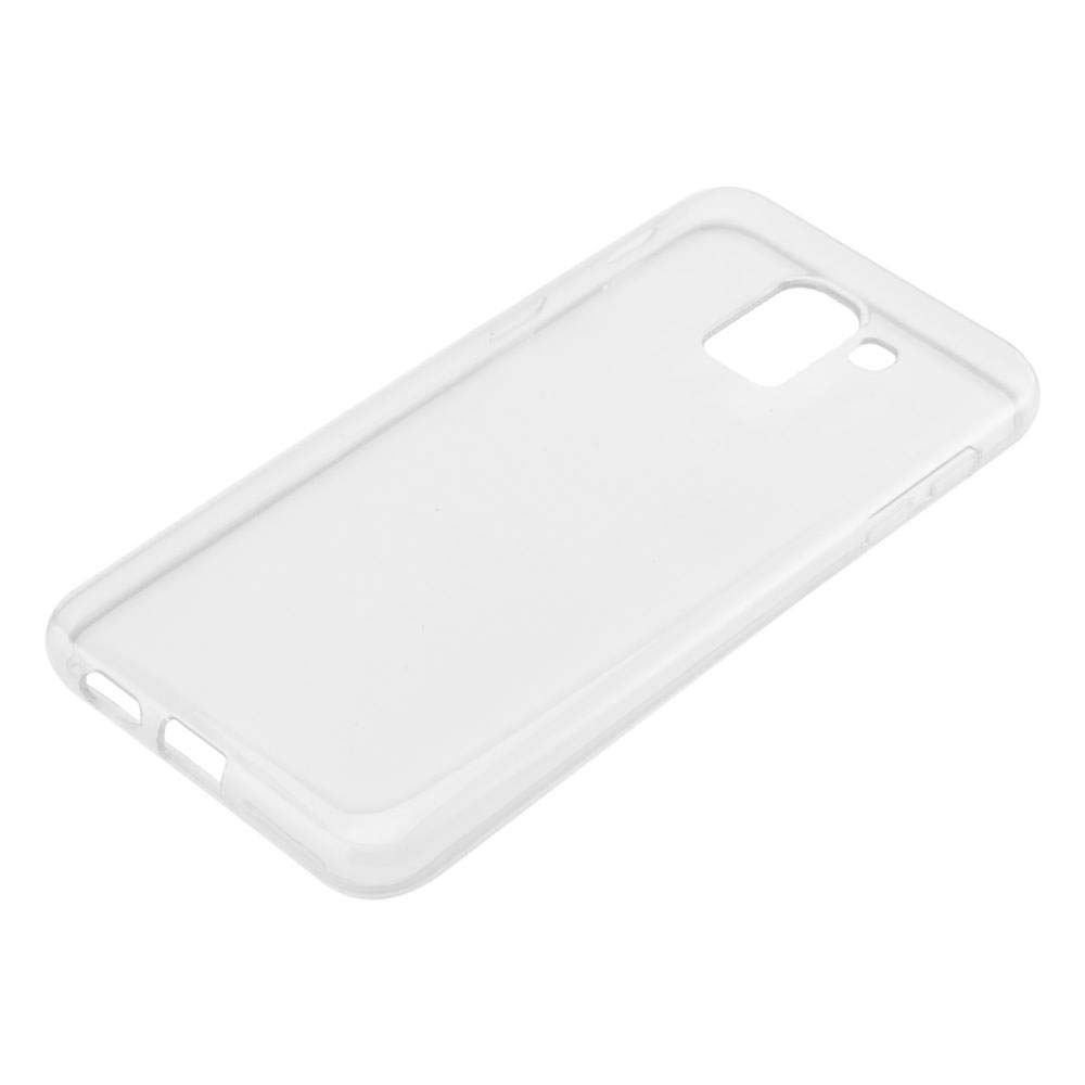 Transparente Handyhülle aus Silikon, schützt das Telefon vor Kratzern.