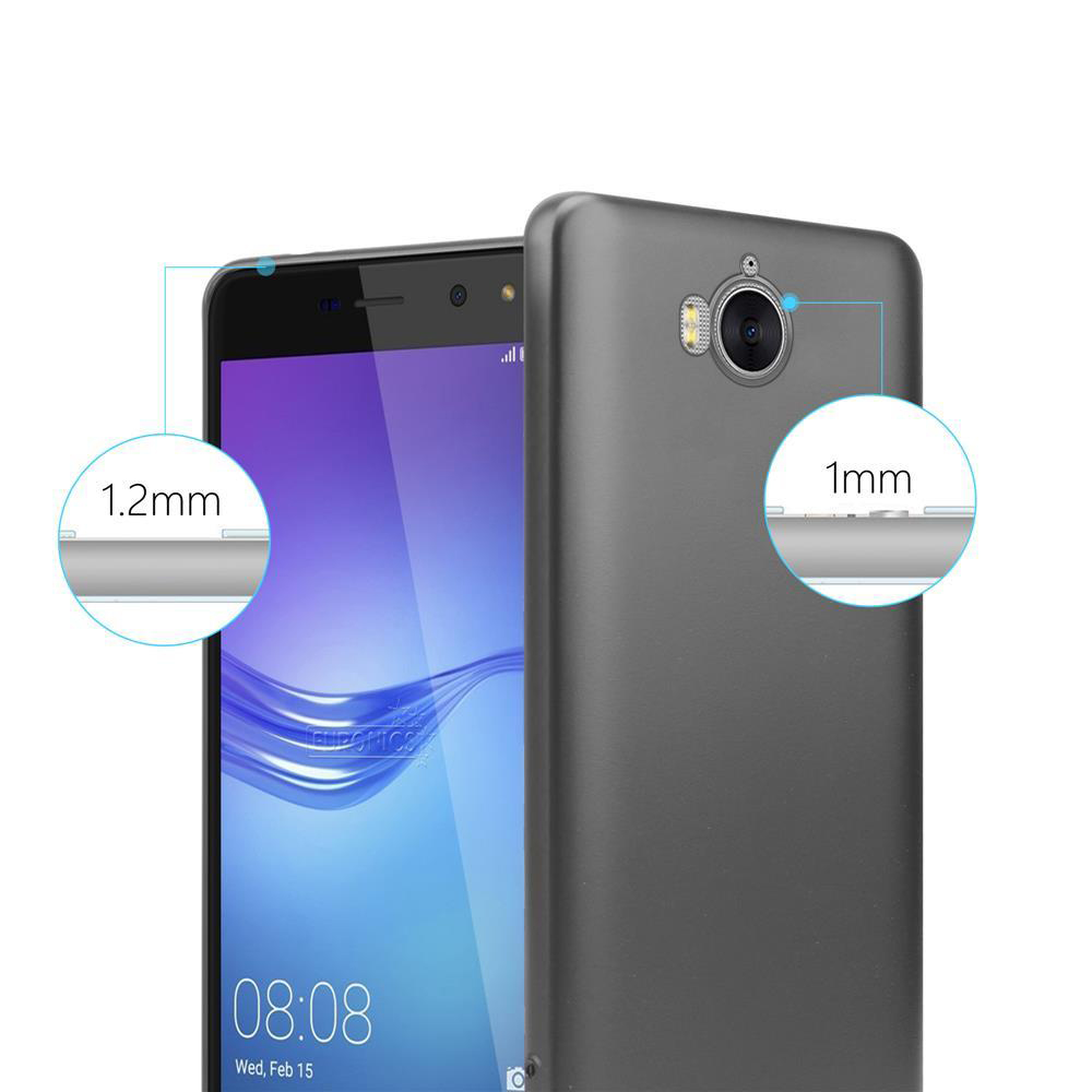 Graues Handy mit 1mm Hülle und 1,2mm Displayrahmen. Zeigt Uhrzeit 08:08.
