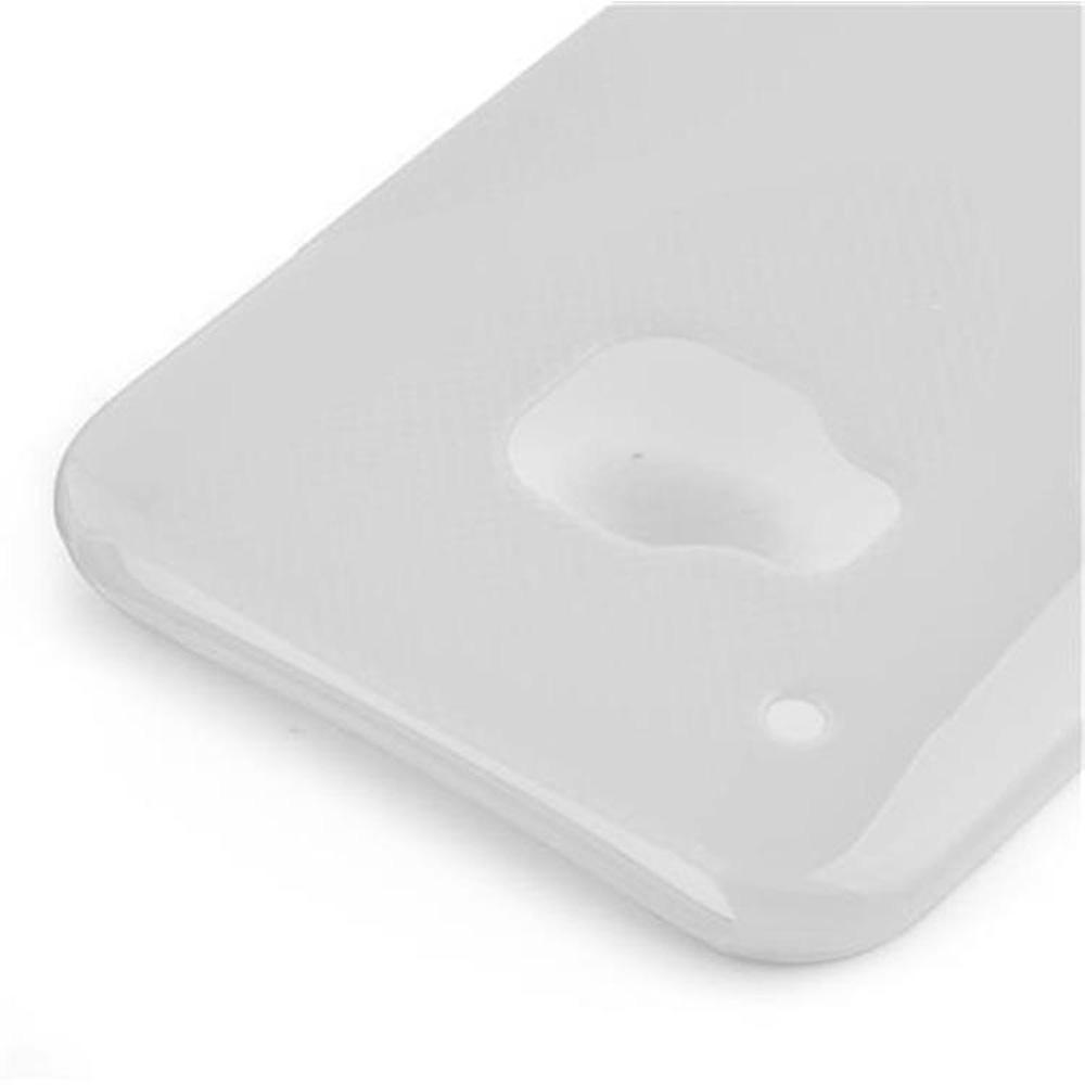 Una cover bianca per telefono con ritaglio per fotocamera.