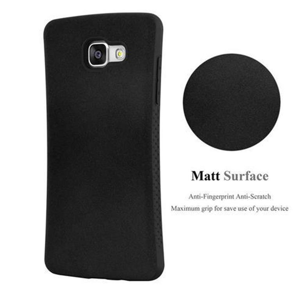 Cover nera per telefono con superficie opaca, anti-impronta e antigraffio.