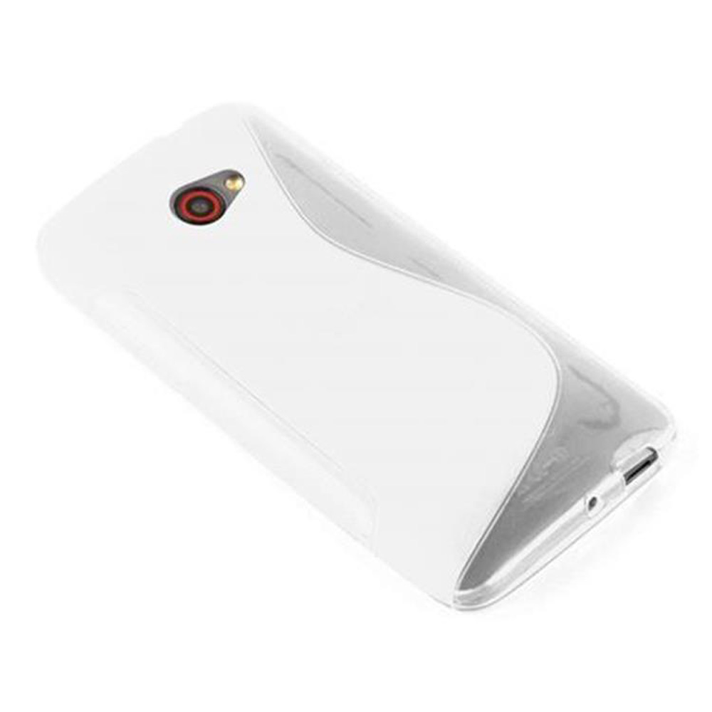 Uno smartphone bianco con fotocamera e porta di ricarica è mostrato.