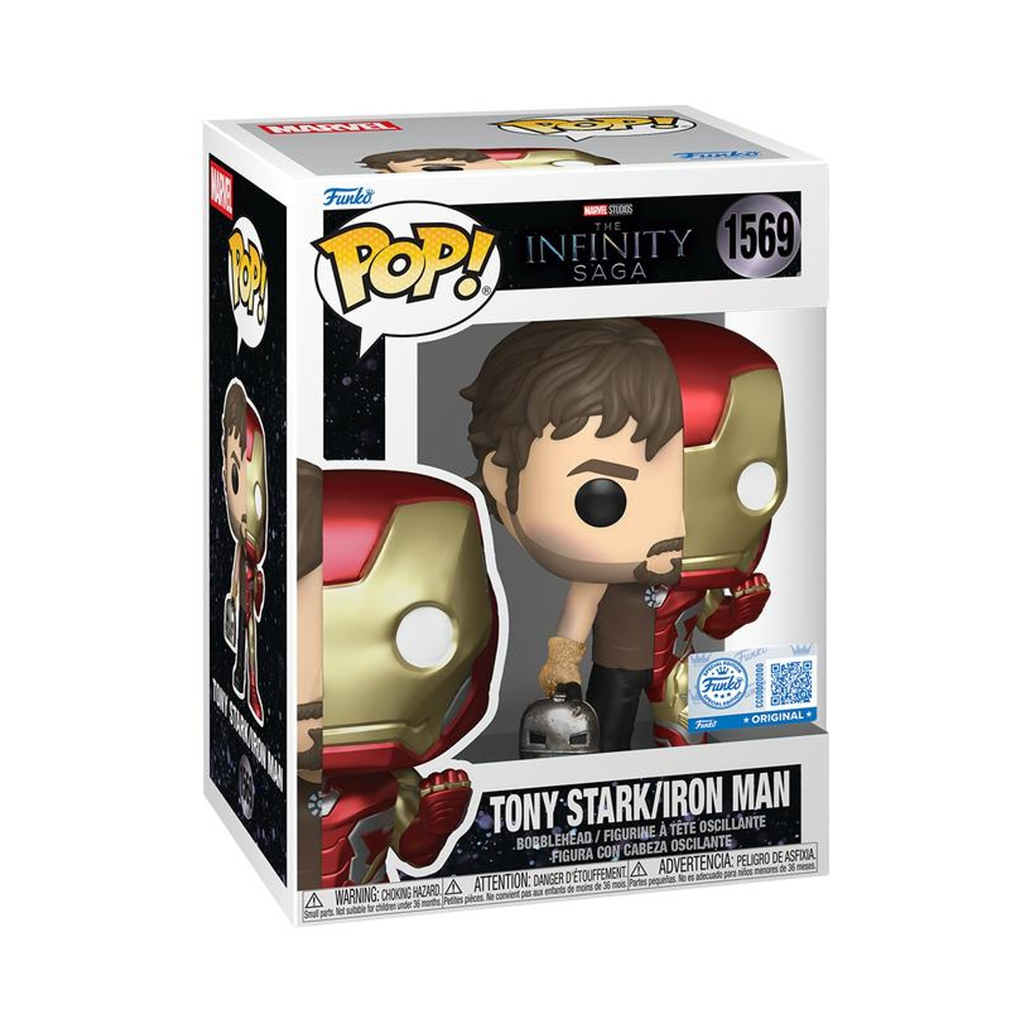 Action figure Funko Pop! Tony Stark/Iron Man da "Infinity Saga", n. 1569.