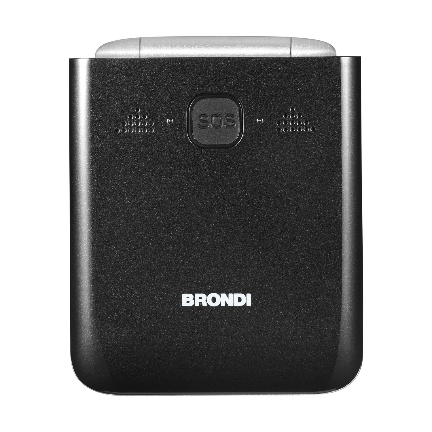 Czarny przycisk Brondi SOS z otworami głośnika.