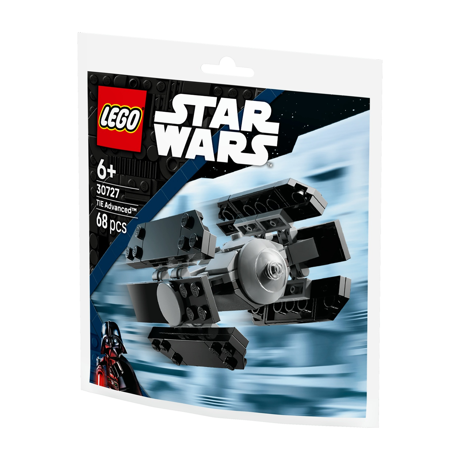 Set LEGO Star Wars TIE Advanced con figura di Darth Vader e 68 pezzi.