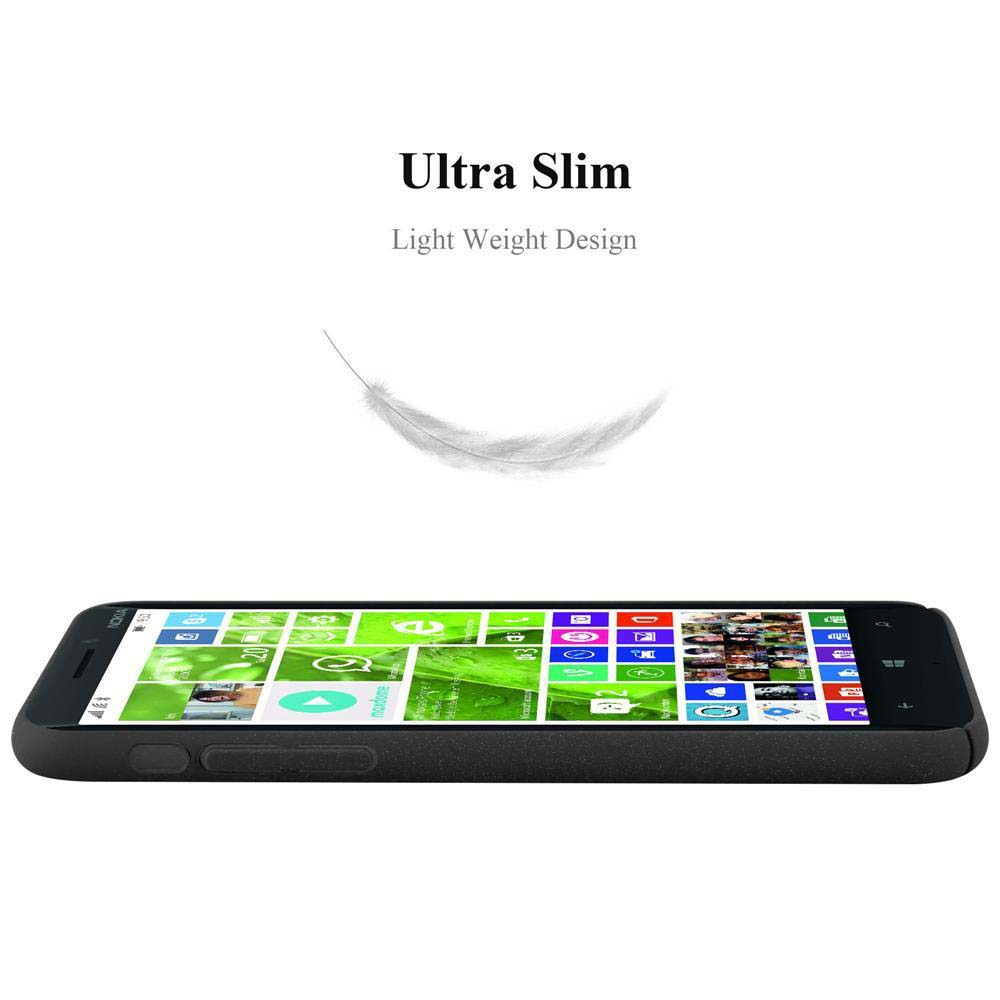 Schwarzes Smartphone mit bunten Kacheln auf dem Bildschirm, Text 'Ultra Slim'.