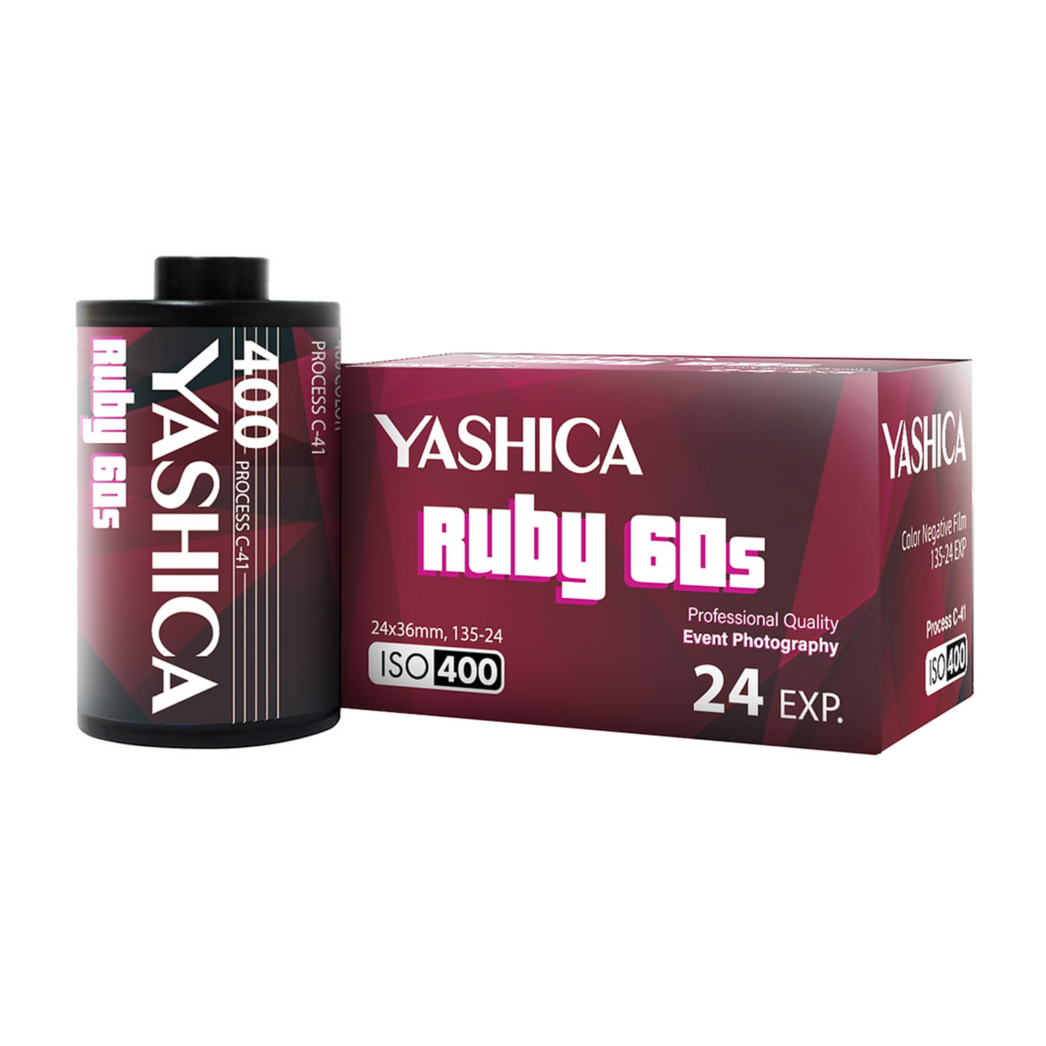 Yashica Ruby 60s Filmrolle und Box, ISO 400, 24 Aufnahmen, C-41 Prozess.
