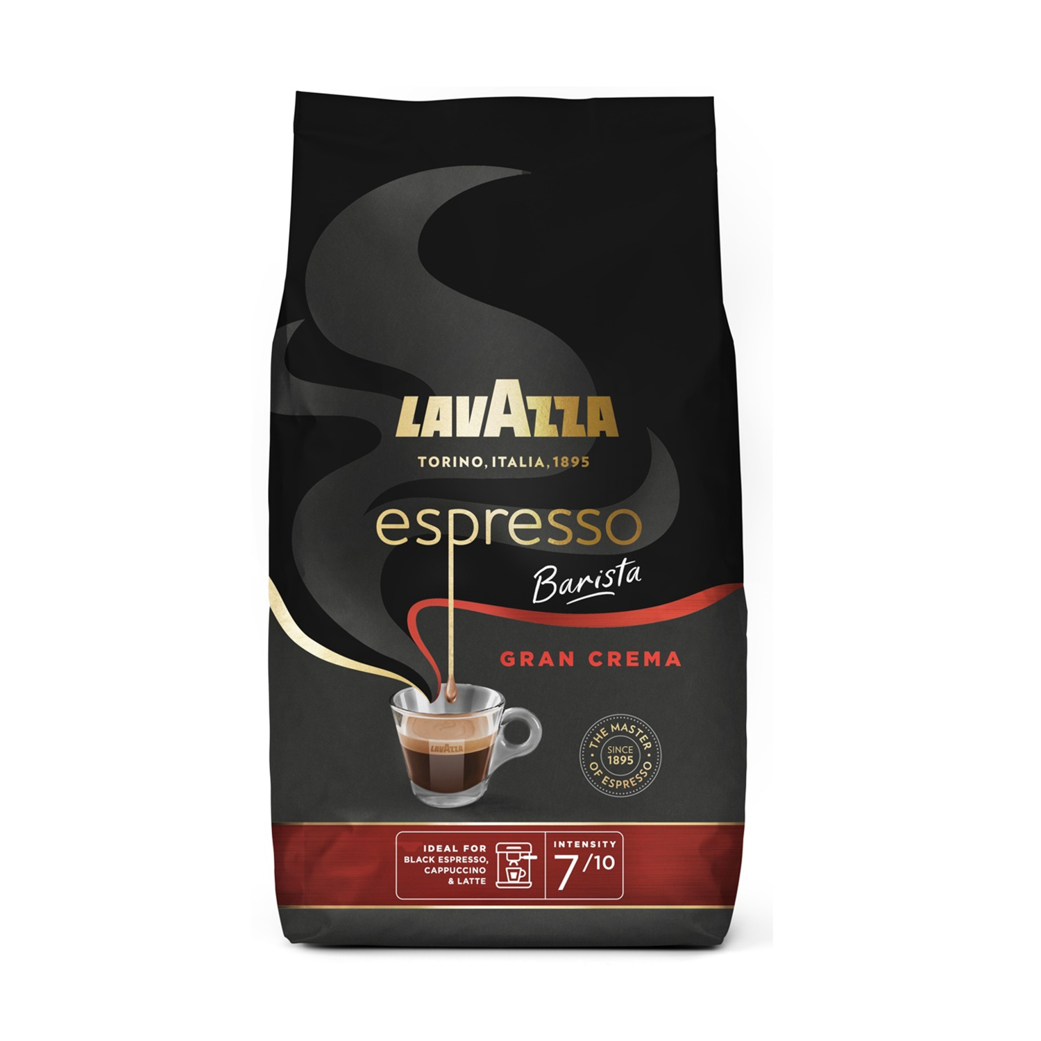 Confezione di caffè Lavazza Espresso Barista Gran Crema con tazzina e intensità 7/10.
