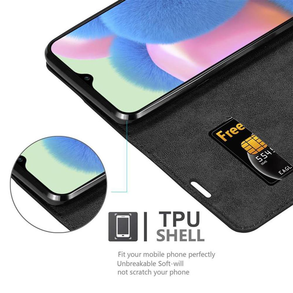 Custodia nera per telefono con SIM card gratuita e testo.