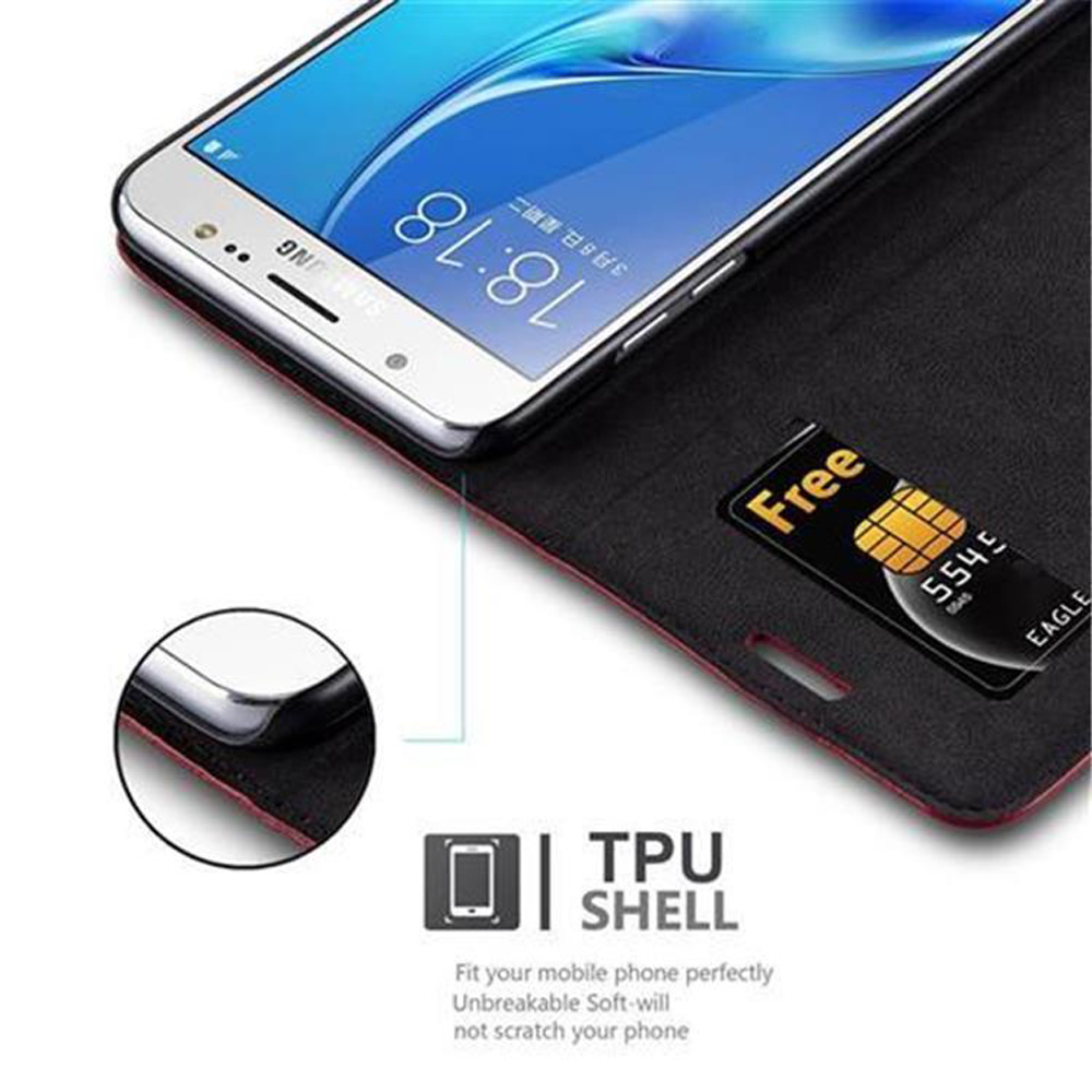Un telefono cellulare in una custodia nera con una SIM card gratuita.