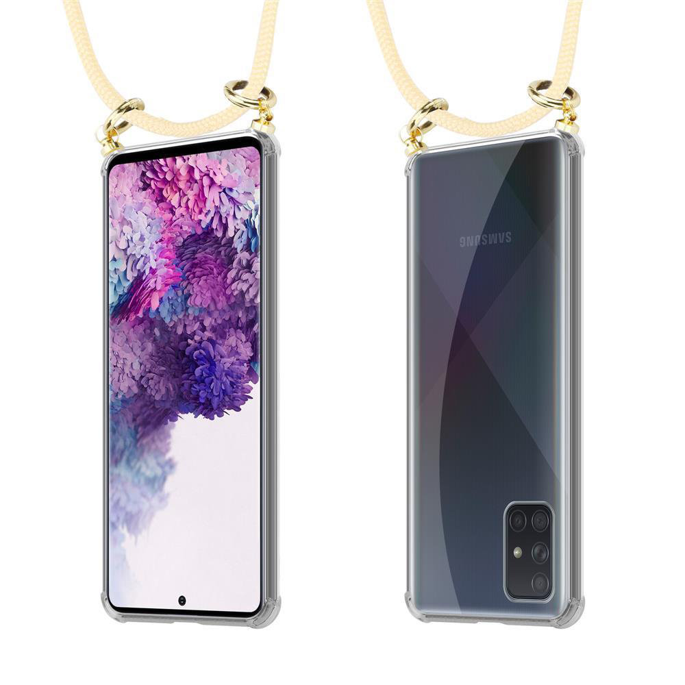 Uno smartphone con display colorato e fotocamera posteriore.