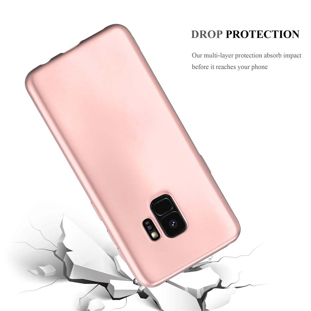 Una cover rosa oro che rompe blocchi bianchi.