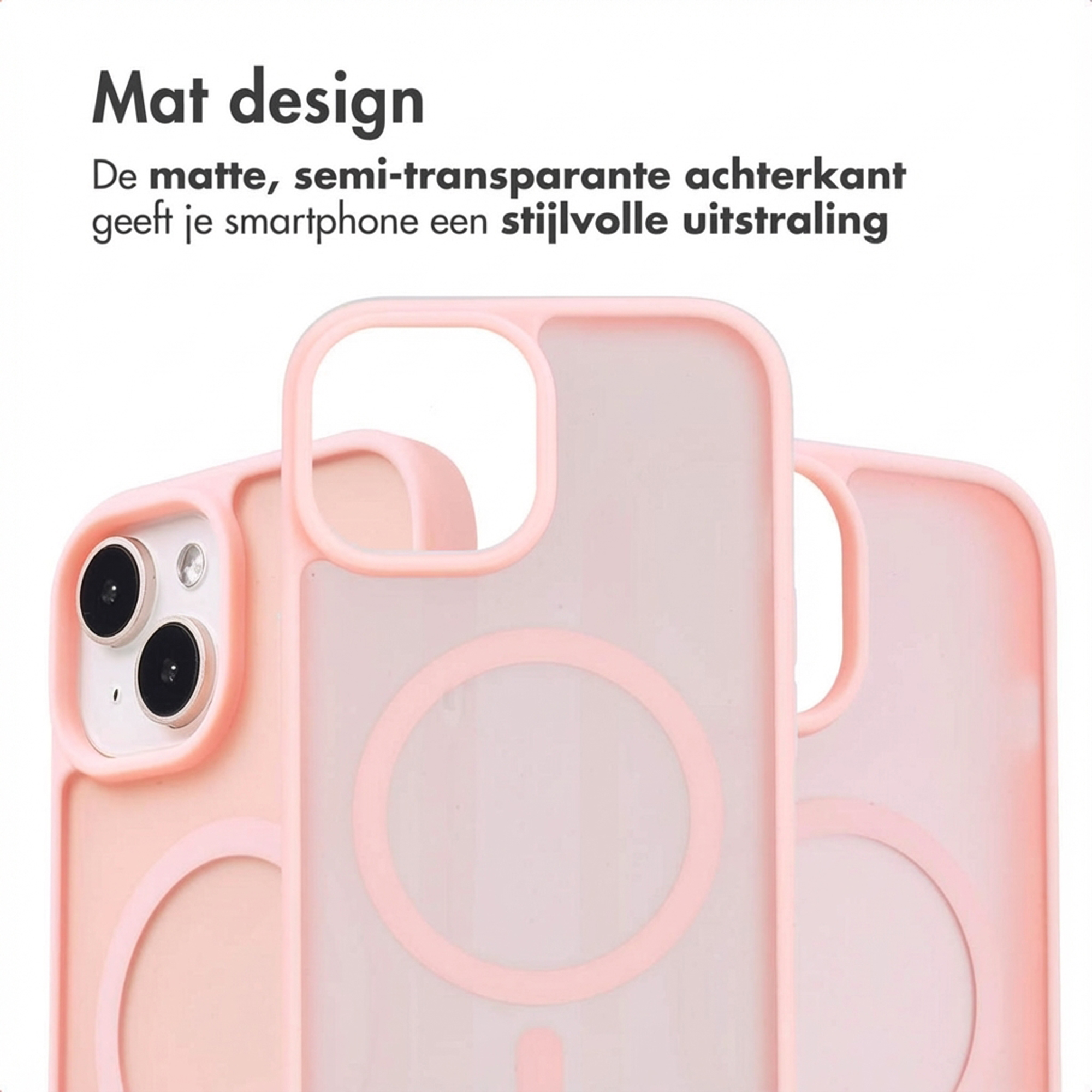 Matte, semi-transparent case with ring for smartphone.