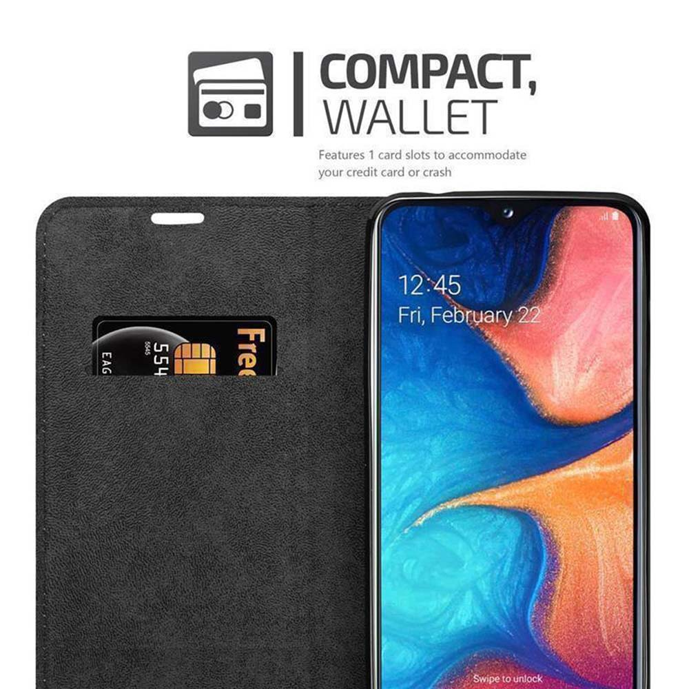 Funda negra para teléfono con ranura para tarjetas y pantalla de smartphone. 12:45, vie, 22 feb.