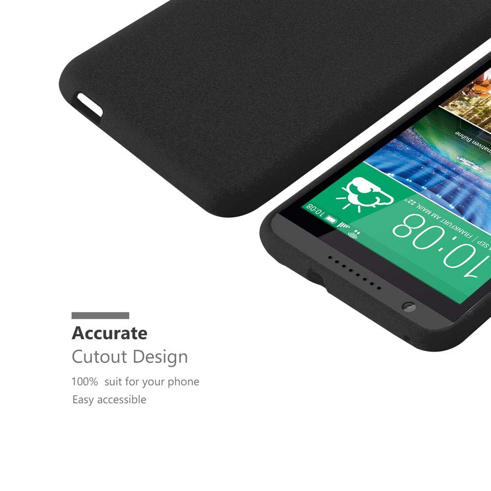 Custodia nera per telefono con design ritagliato su uno smartphone che mostra le 10:08 e il meteo.