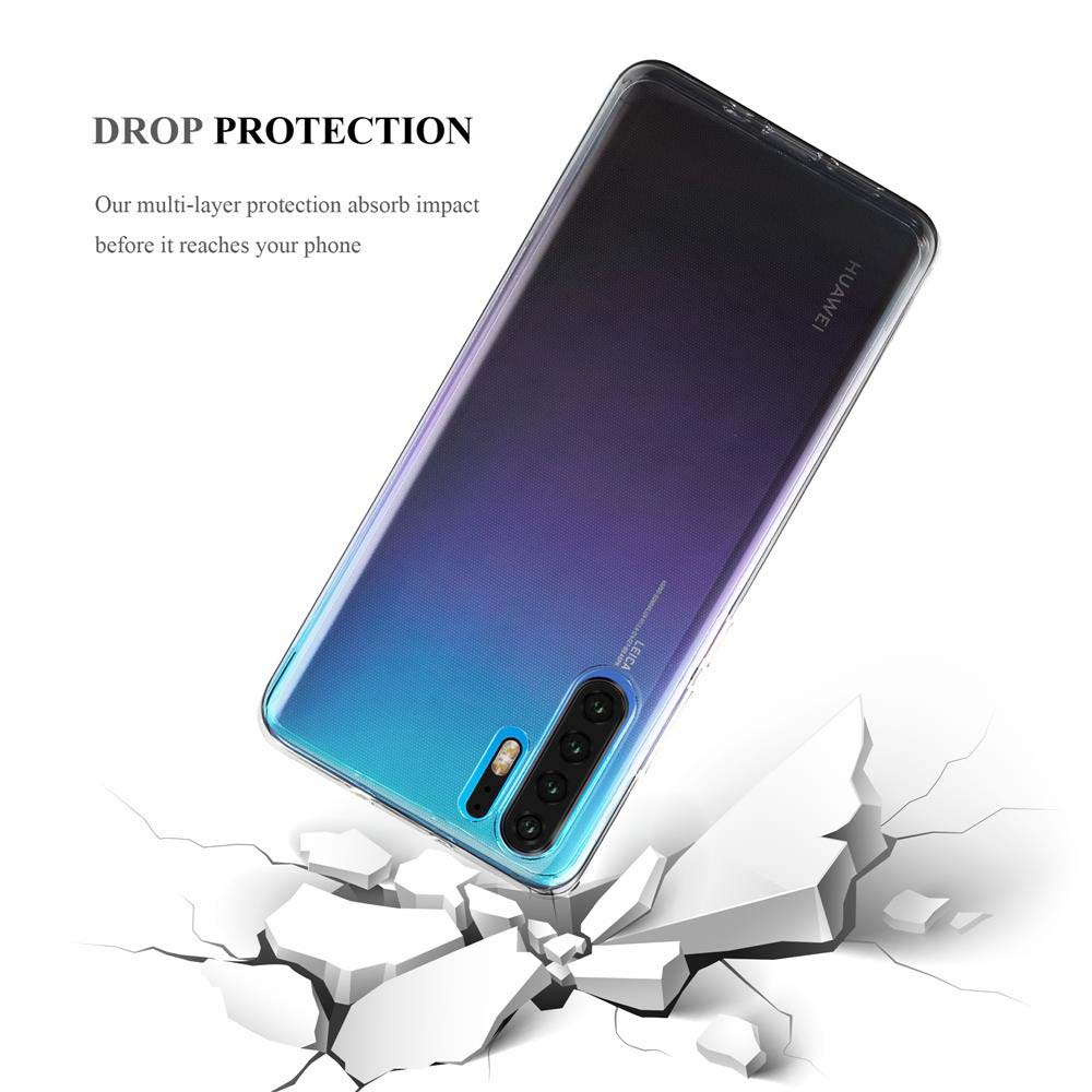 Huawei Smartphone mit Leica-Kamera auf zerbrochenem Boden, Drop-Schutz-Design.