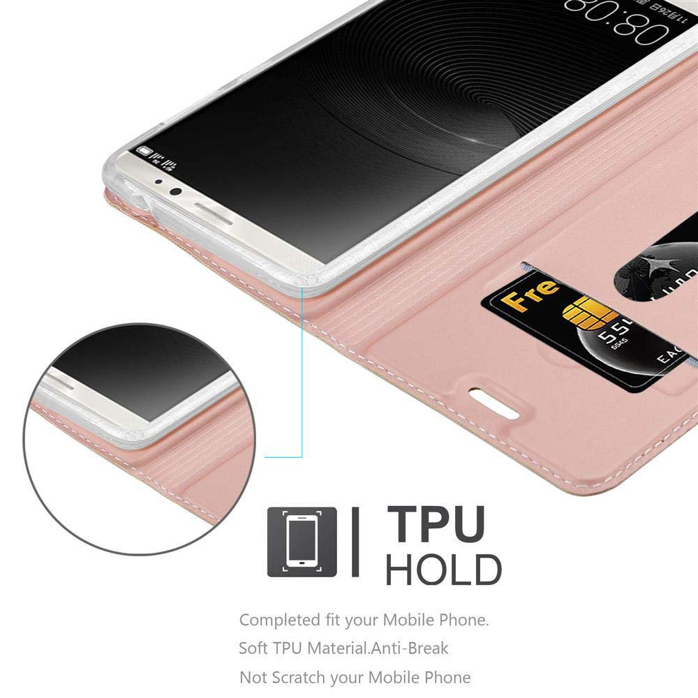 Una funda de teléfono rosa con una tarjeta SIM y un teléfono dentro.