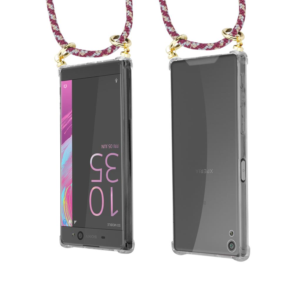 Zwei Smartphones mit Lanyards. Eines zeigt die Uhrzeit 10:35.