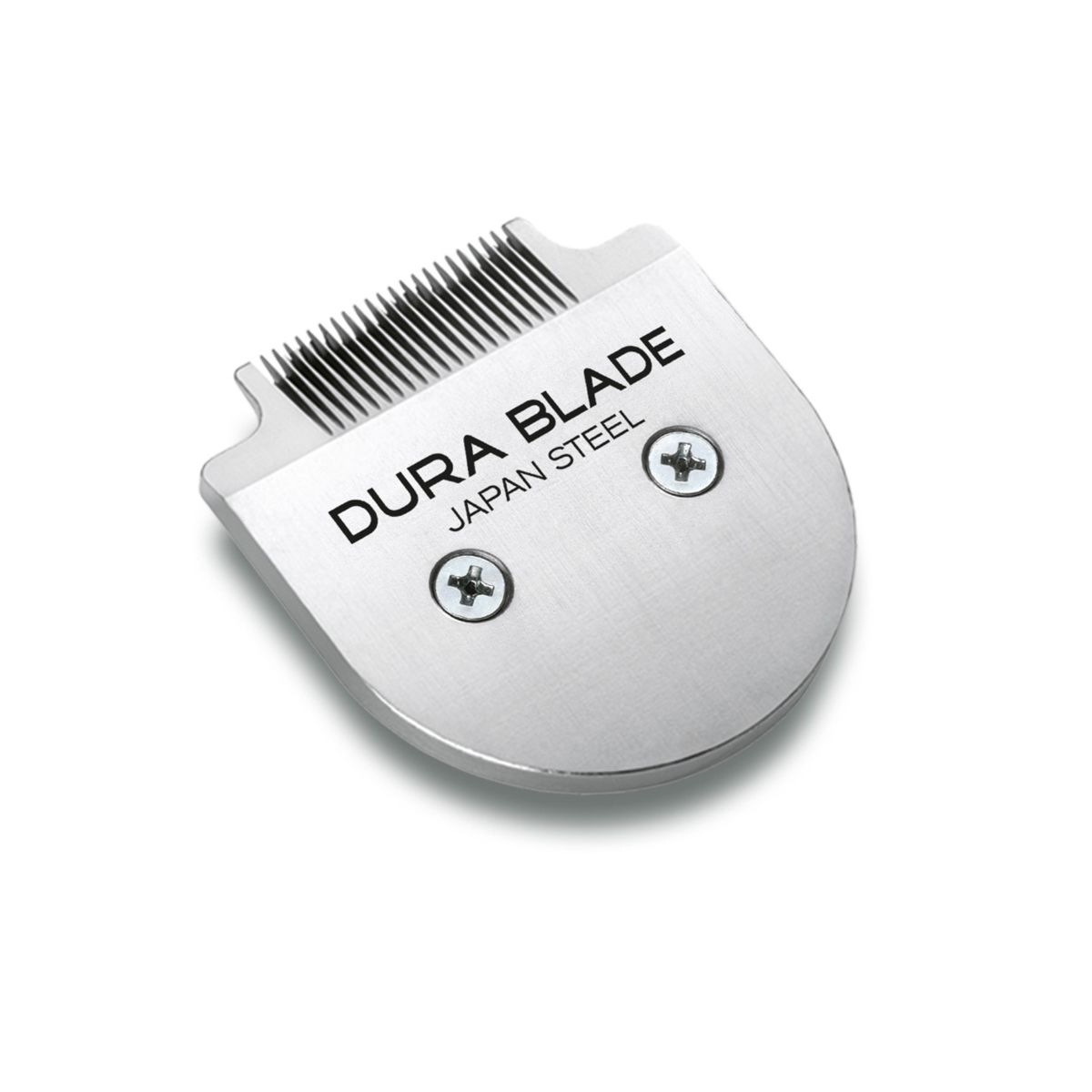 Srebrne ostrze maszynki do strzyżenia z ostrymi zębami i śrubami.