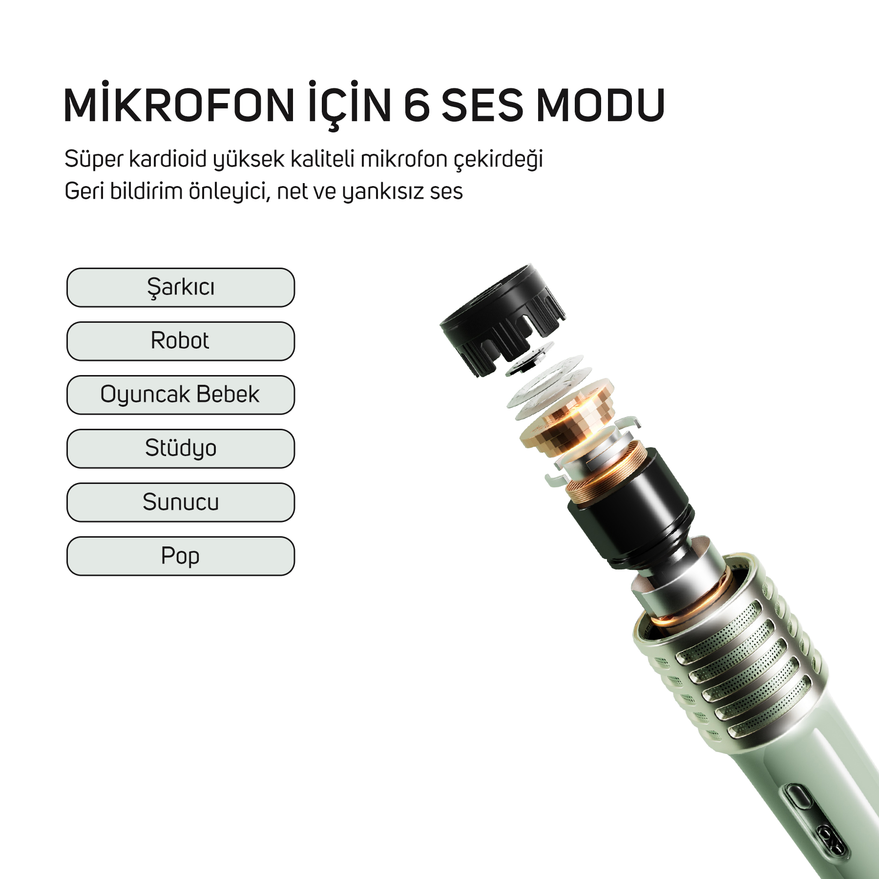 DIVOOM SongBird-SE Çift Mikrofonlu 18W Bluetooth Hoparlör Yeşil