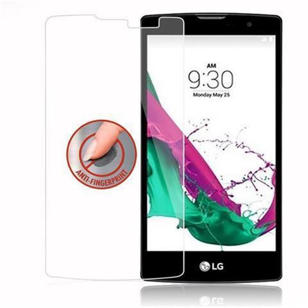 Uno smartphone LG con proteggi schermo e icona anti-impronta.