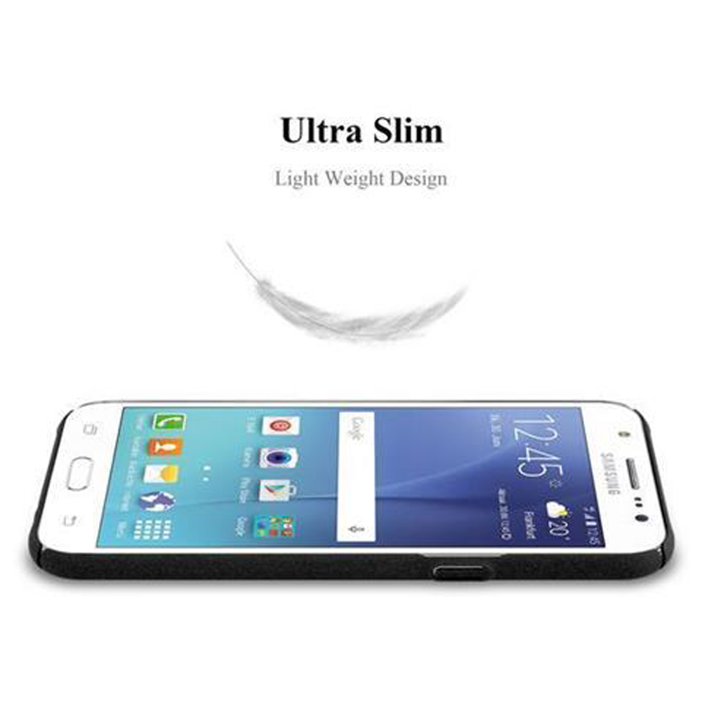Uno smartphone bianco con testo 'Ultra Slim' e grafica piuma.