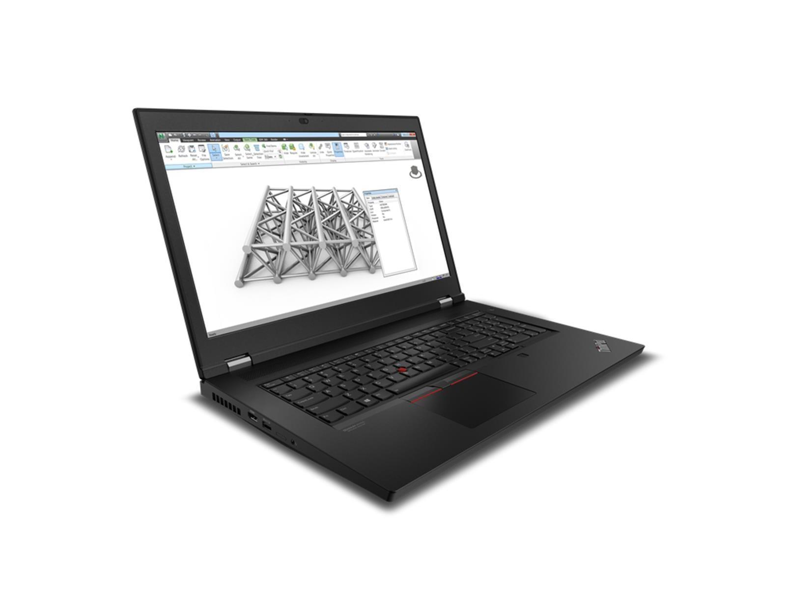 Ein schwarzer Laptop zeigt ein 3D-Modell einer Stahlkonstruktion auf dem Bildschirm.