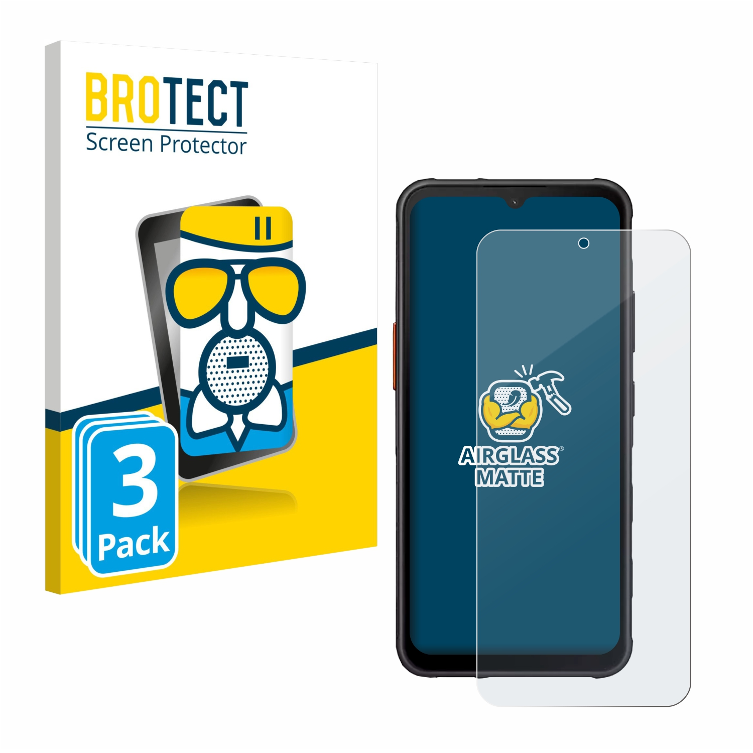 3er Pack BROTECT Displayschutzfolie für Smartphones, matt.