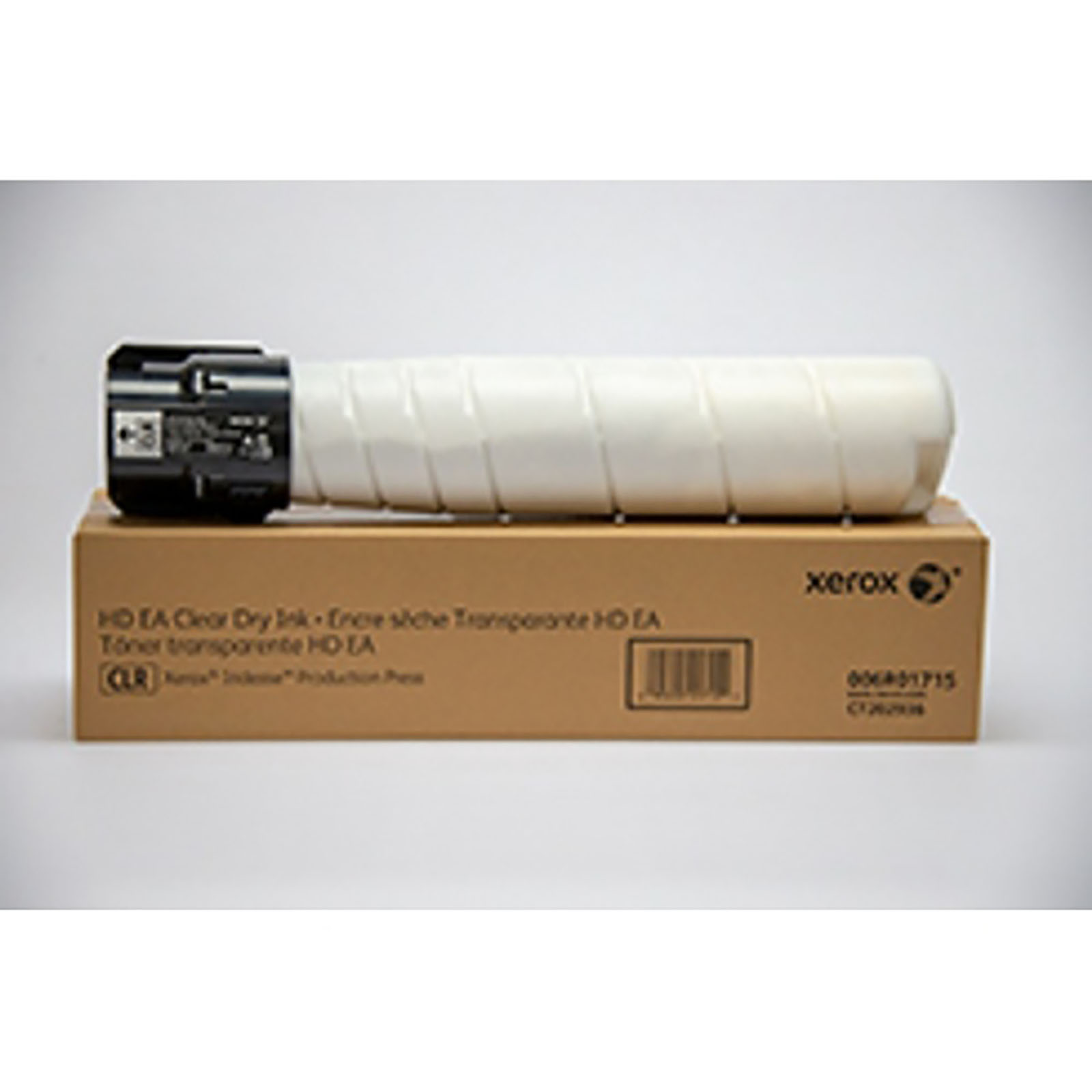 Cartuccia toner su scatola di cartone con logo Xerox.