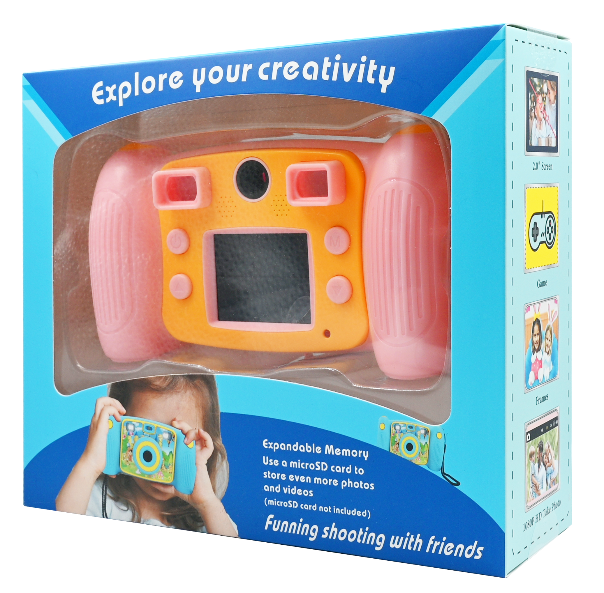 PIILI 1080P HD Çocuk Fotoğraf Makinesi Pembe Fiyat & Özellik