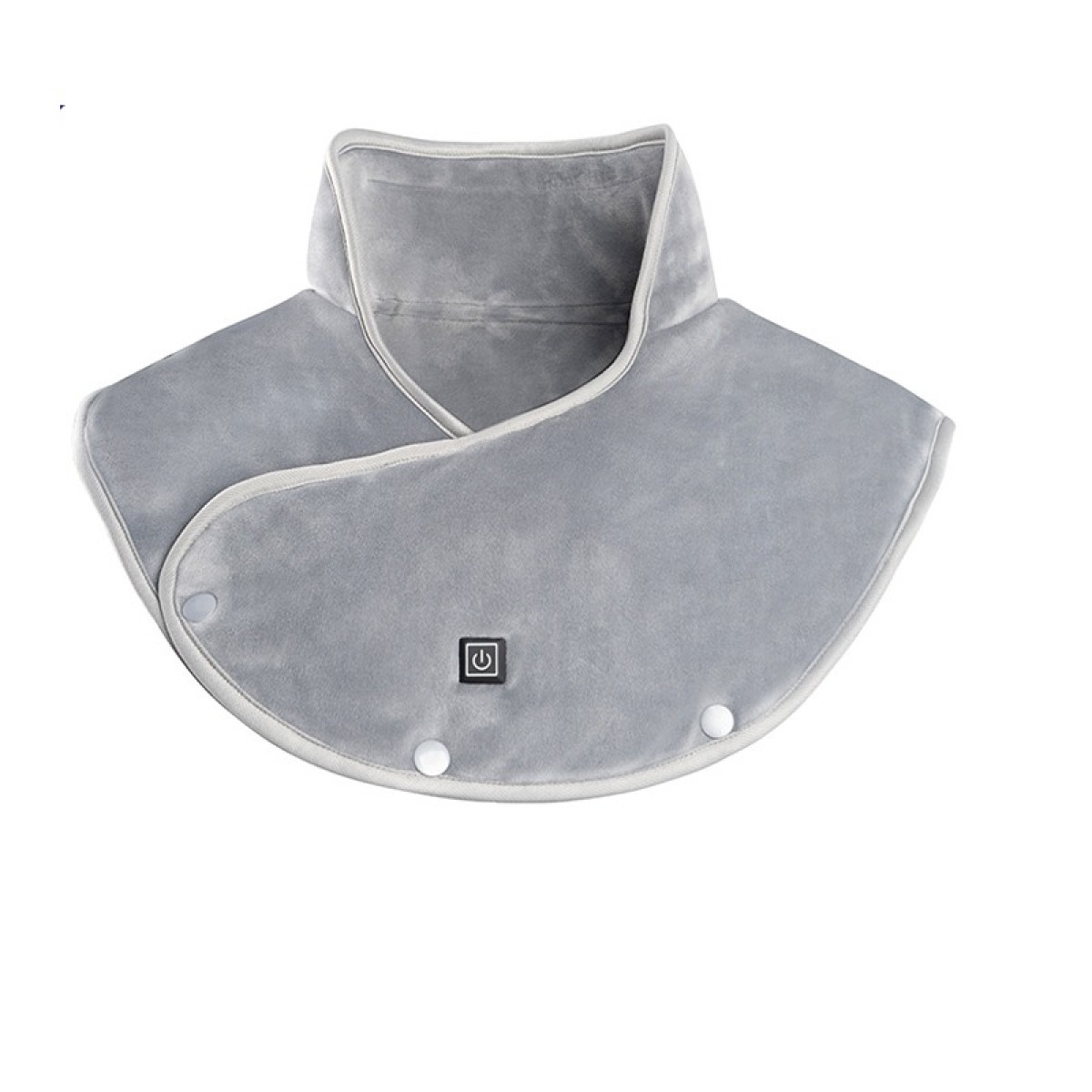 Szary podgrzewacz karku z guzikami i symbolem zasilania