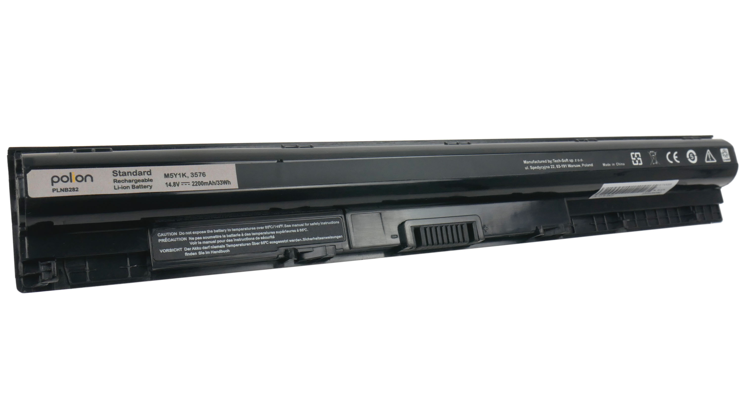 Czarna bateria do laptopa z napisem Polon, 14.8V 2200mAh/33Wh.