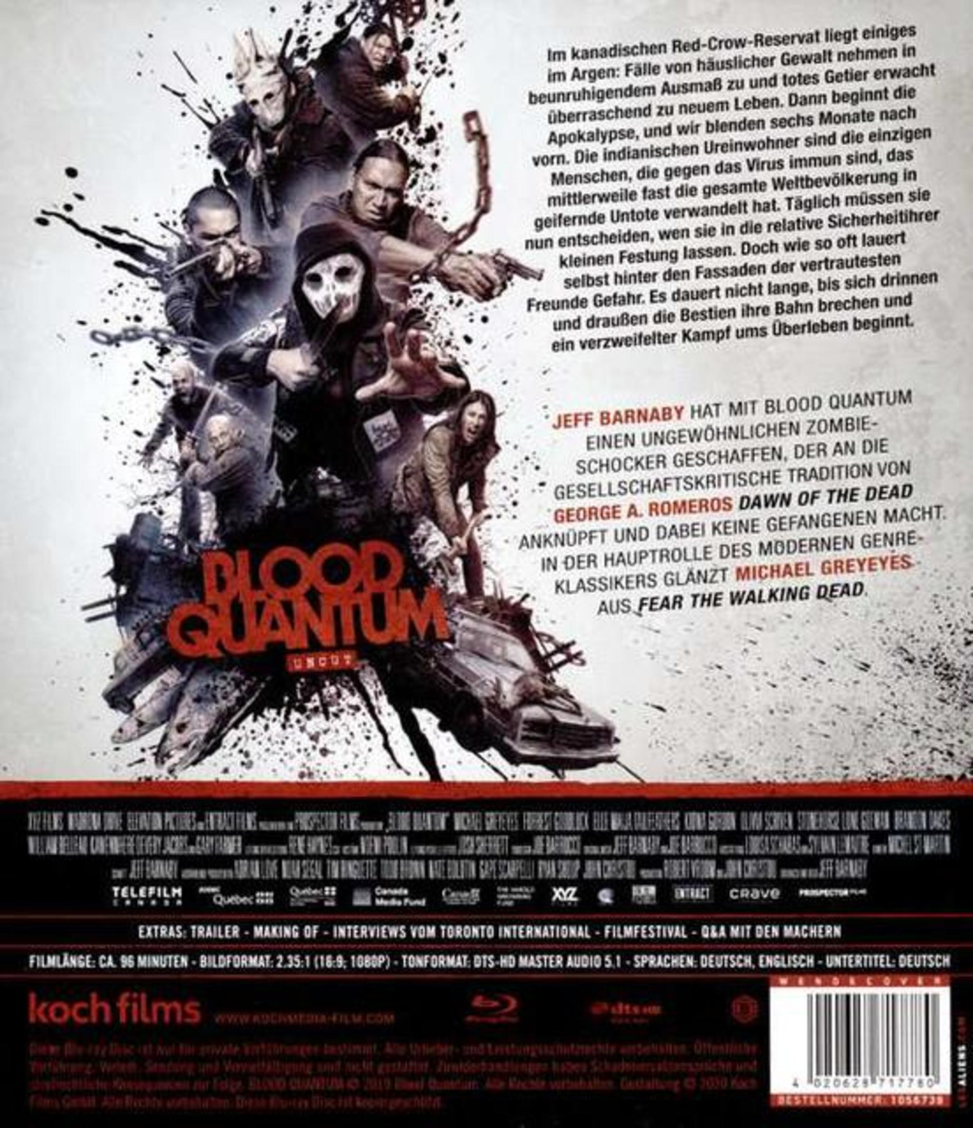 Poster film horror: Gruppo di zombie e sopravvissuti armati davanti a un'auto.