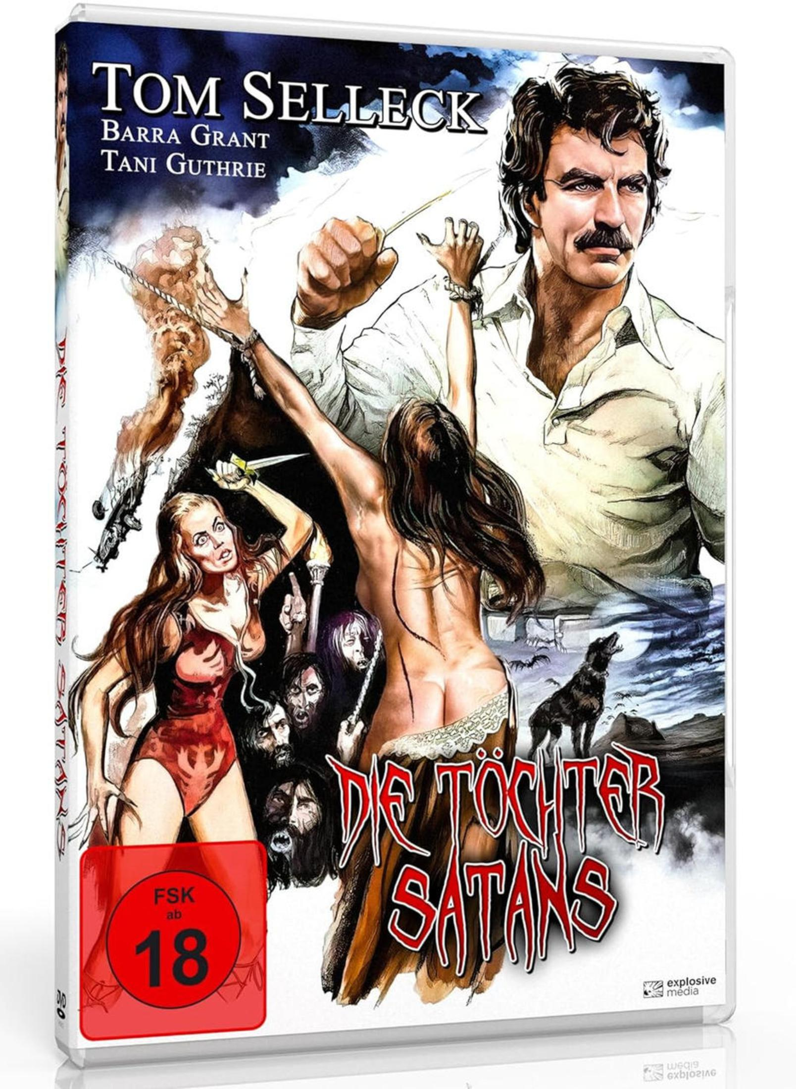 Copertina film: Tom Selleck, due donne, una con coltello, e un branco di lupi.