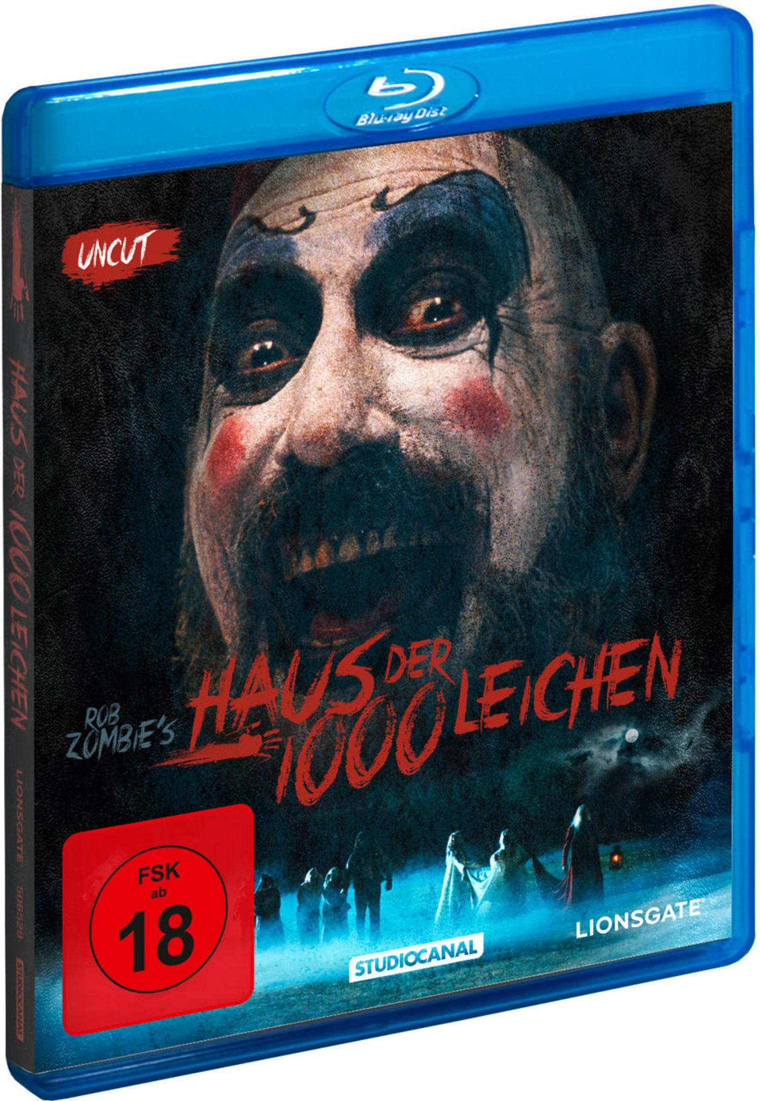 Copertina Blu-ray con volto di clown e titolo del film La casa dei 1000 corpi