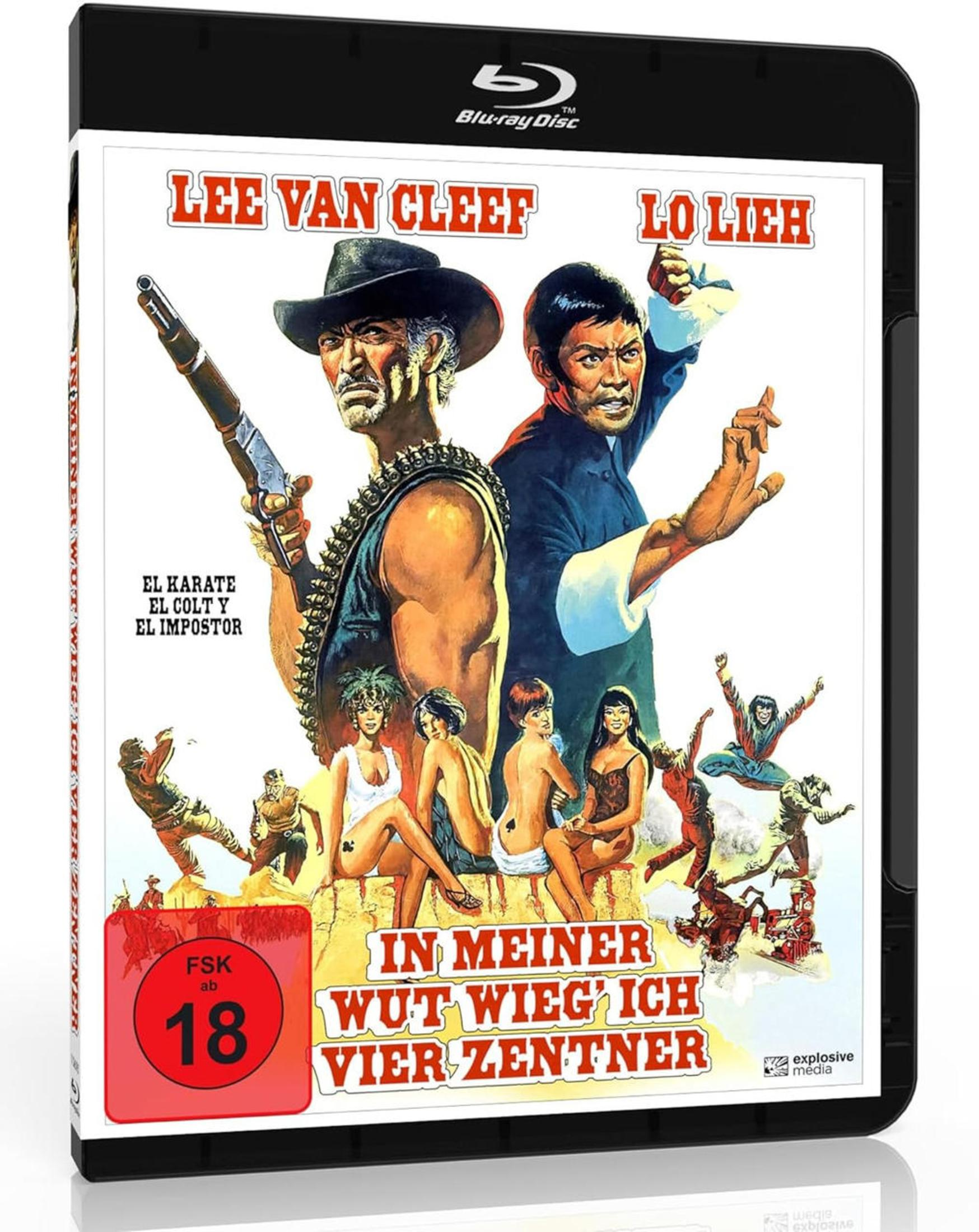 Poster del film con Lee Van Cleef e Lo Lieh, donne e scene d'azione. FSK 18.
