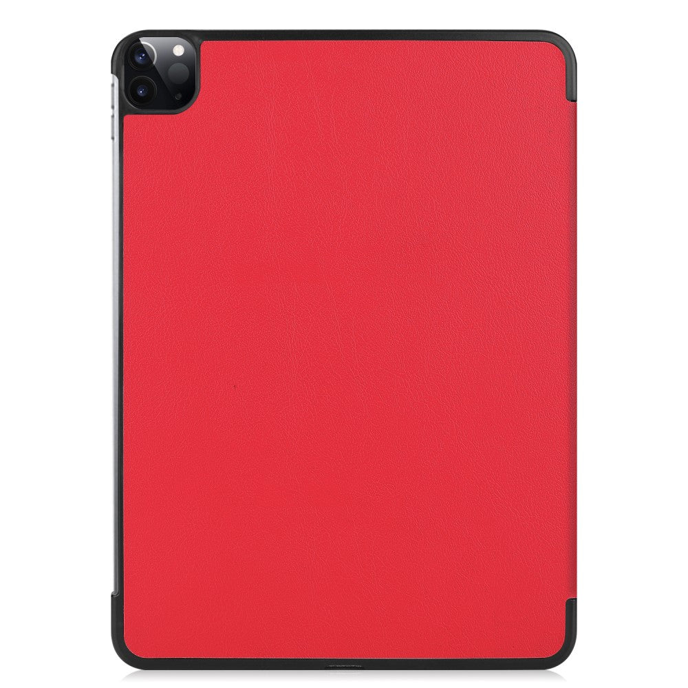 Rote Tablet-Hülle mit schwarzem Rand und Kamerabereich.