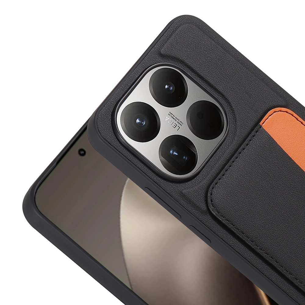 GPACK Xiaomi 15T Uyumlu Kartlıklı X-Kart Silikon Telefon Kılıfı Siyah