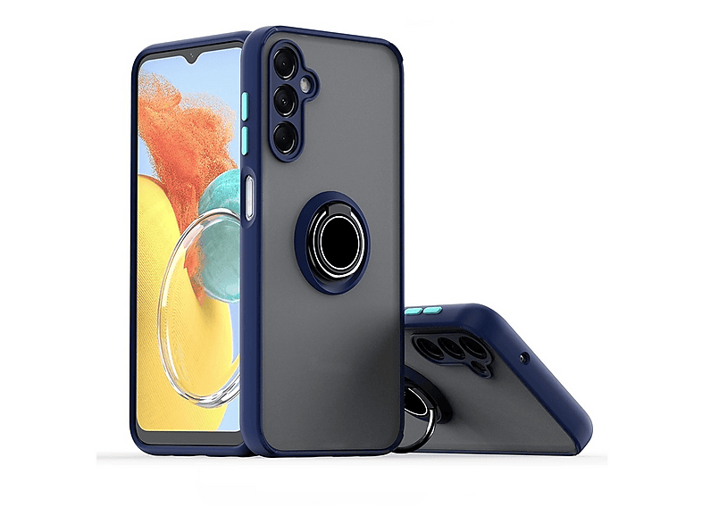 GPACK Samsung Galaxy A17 Uyumlu Montreal Yüzüklü Mıknatıslı Silikon Telefon Kılıfı Lacivert