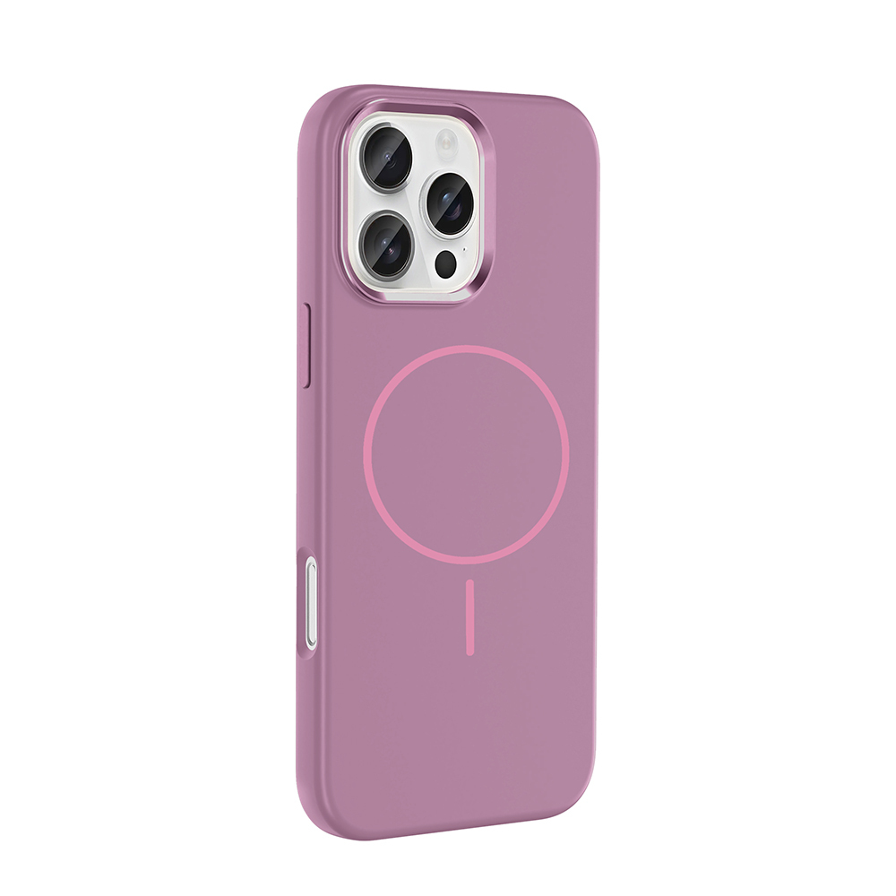 GPACK iPhone 16 Pro Max Uyumlu Edi Silikon M-Safe Şarj Özellikli Telefon Kılıfı Mor