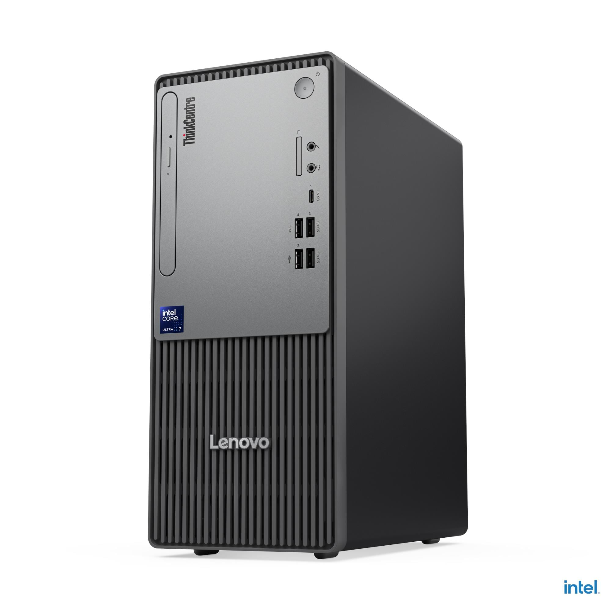 Un PC desktop Lenovo ThinkCentre con processore Intel Core Ultra 7.